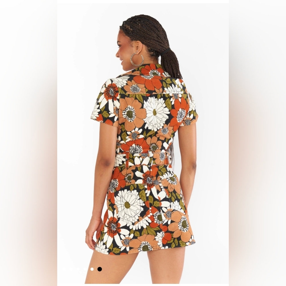 Show Me Your MuMu Outlaw Dress Hutton Floral Corduroy - Picture 7 of 9